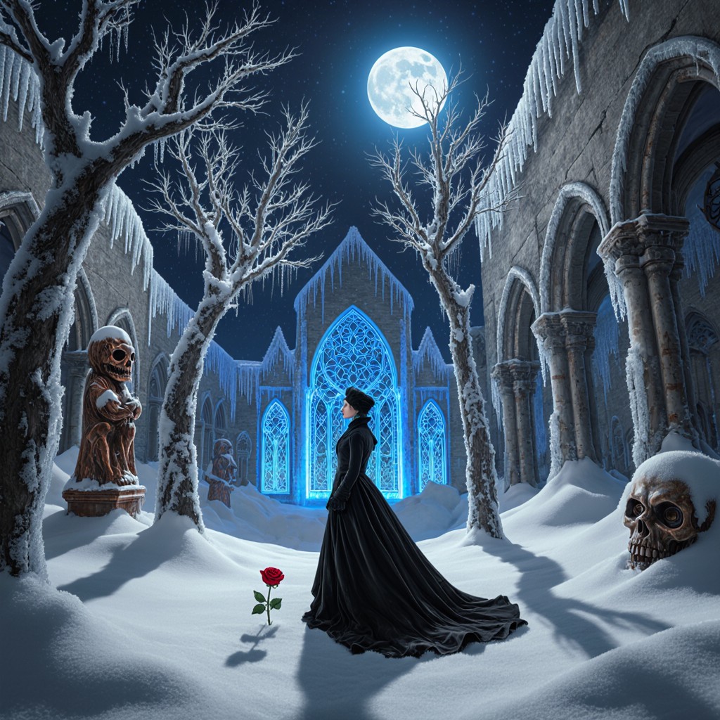 Gothic Cold Free Winter's Gothic Embrace Image - Gothic, Winter, Moonlight ...