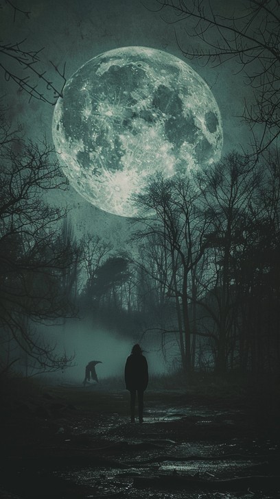 Free Mysterious Moonlit Path Image - Moon, Night, Fog | Download at ...