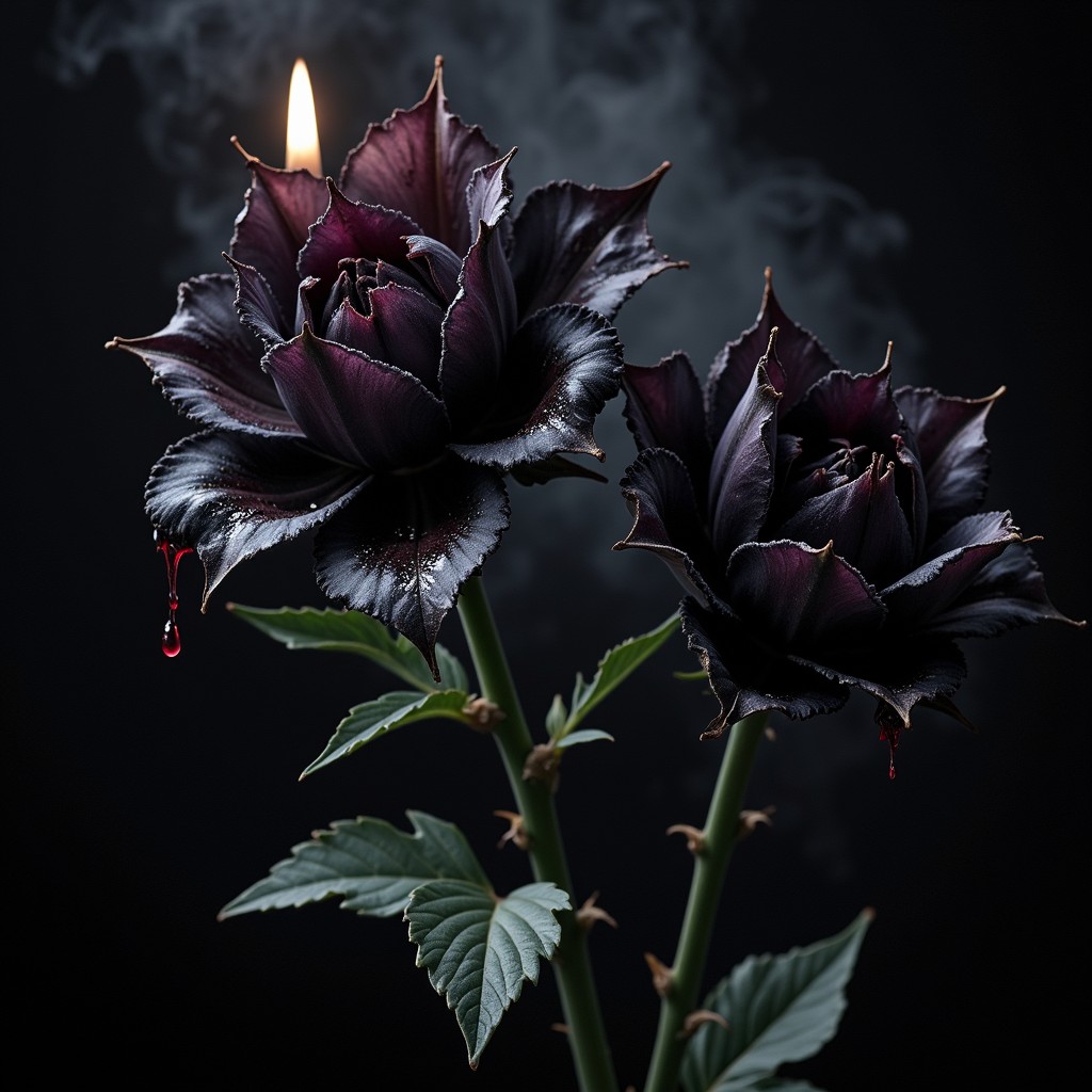 Free Midnight Floral Flame Image - Dark, Gothic, Roses | Download at ...