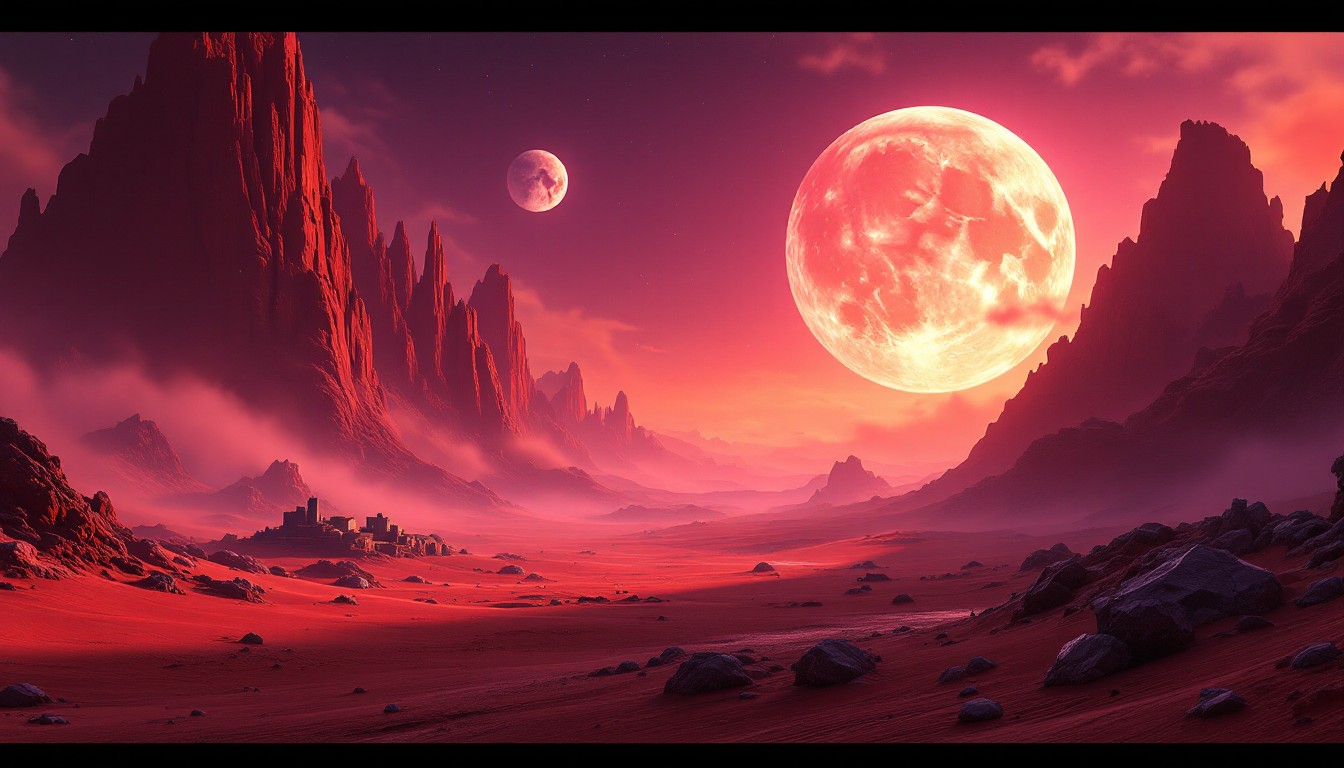 Free Martian Moons Glow Image - Mars, Alien, Moons | Download at StockCake