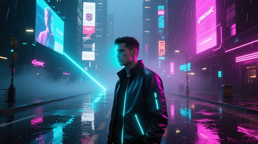 Neon Ai Works Free Neon Rain Walker Image - Cyberpunk, Neon, Futuristic | Download at ...