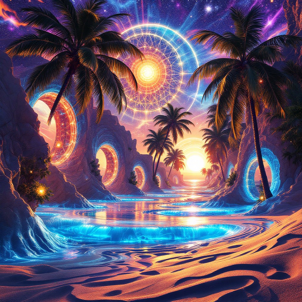 Free Cosmic Tropical Vortex Image - Surreal, Fantasy, Beach | Download ...