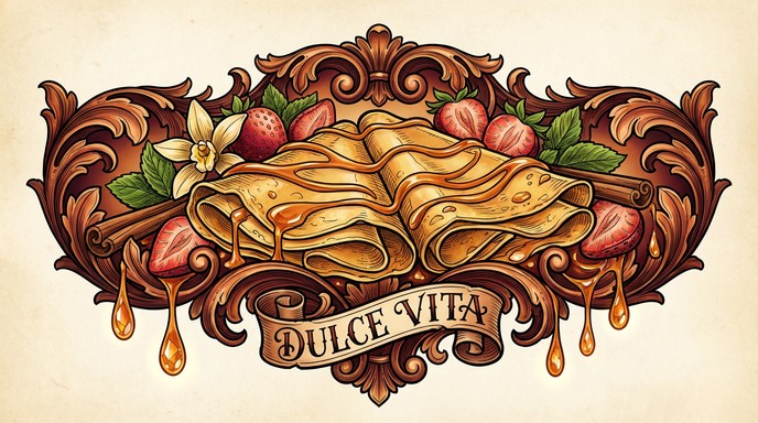 Free Golden Caramel Crepes Image - Crepes, Caramel, Dessert | Download ...