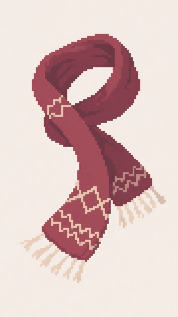 Free Burgundy Pixel Scarf Image - Scarf, Burgundy, Pixel | Download at ...