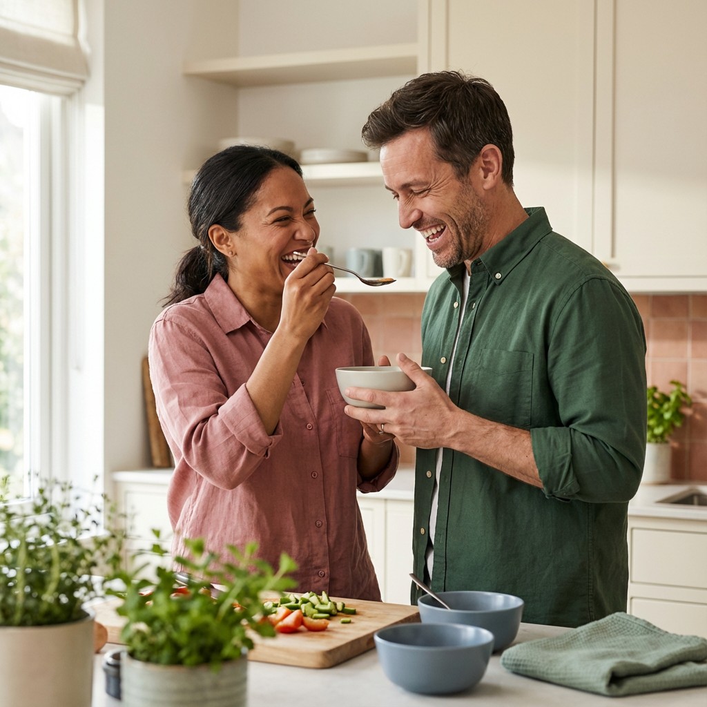 Free Cooking Together Joyfully Image - Couple, Cooking, Kitchen ...