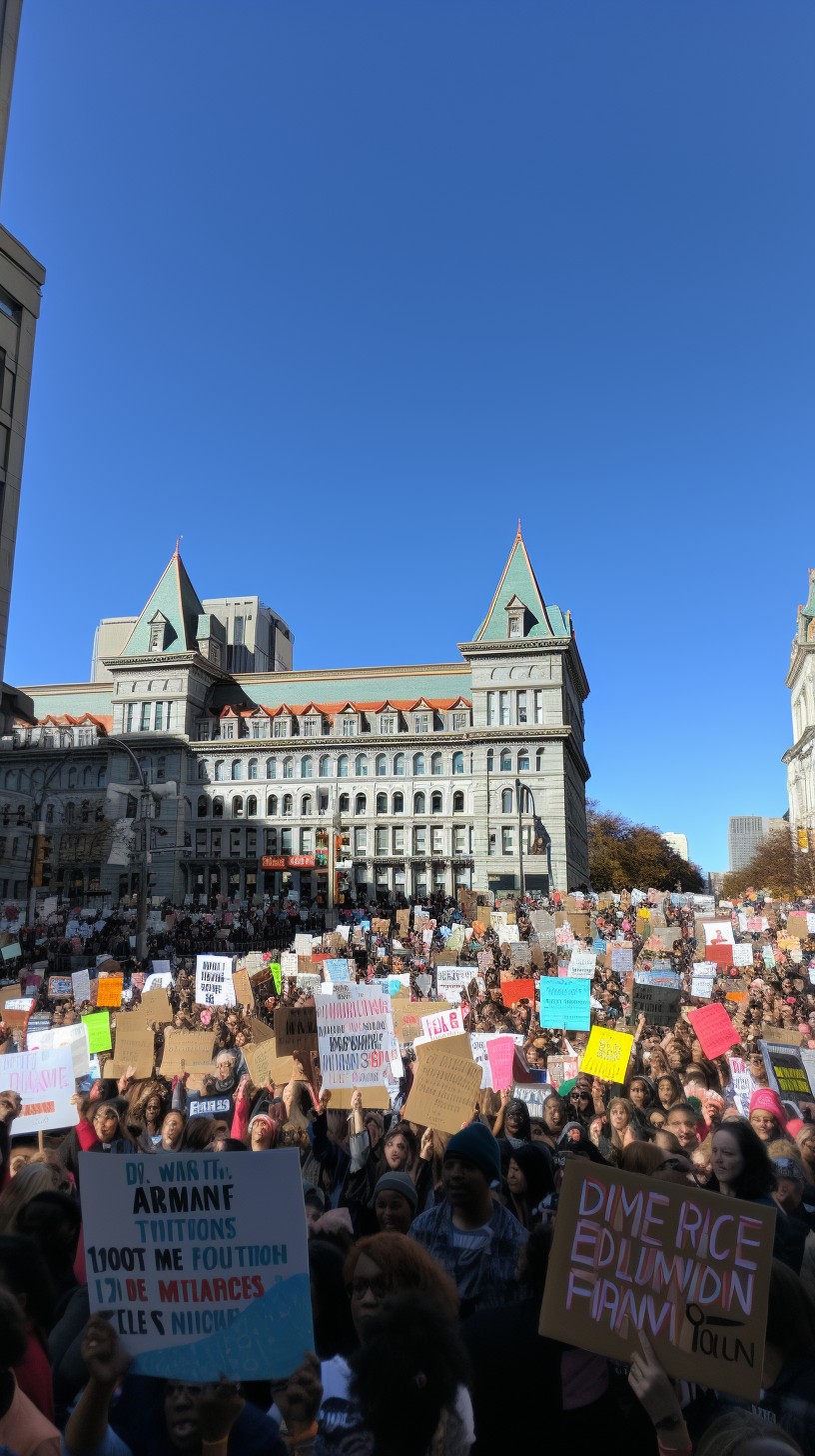 Demonstration Only Free Public Demonstration Day Image - Protest, Crowd, Demonstration ...