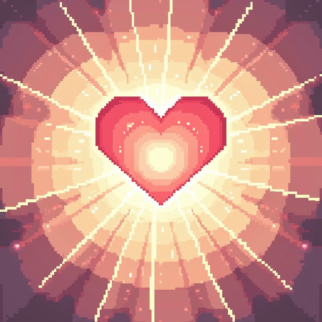 Free Radiant Pixel Heart Image - Heart, Pixel, Love | Download at StockCake