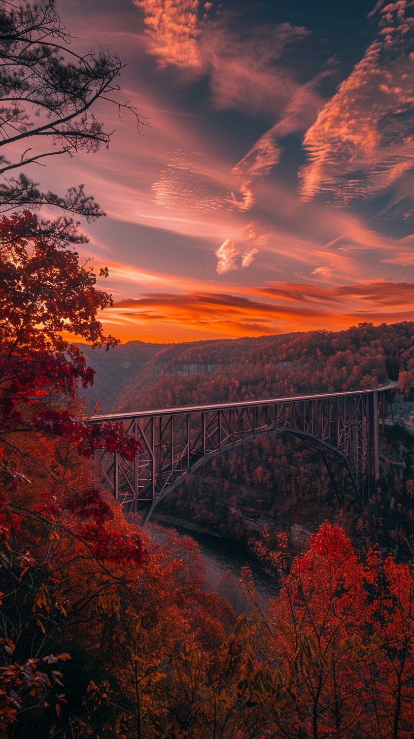 Free Autumn Sunset Bridge Image - Sunset, Autumn, Bridge | Download at ...