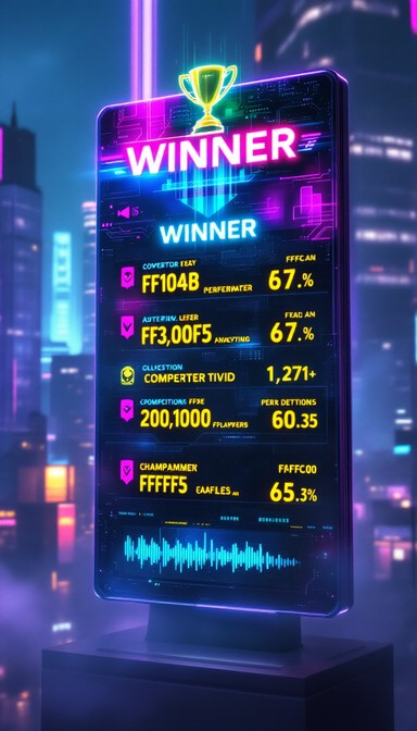Free Neon Champion Board Image - Cyberpunk, Holographic, Leaderboard ...