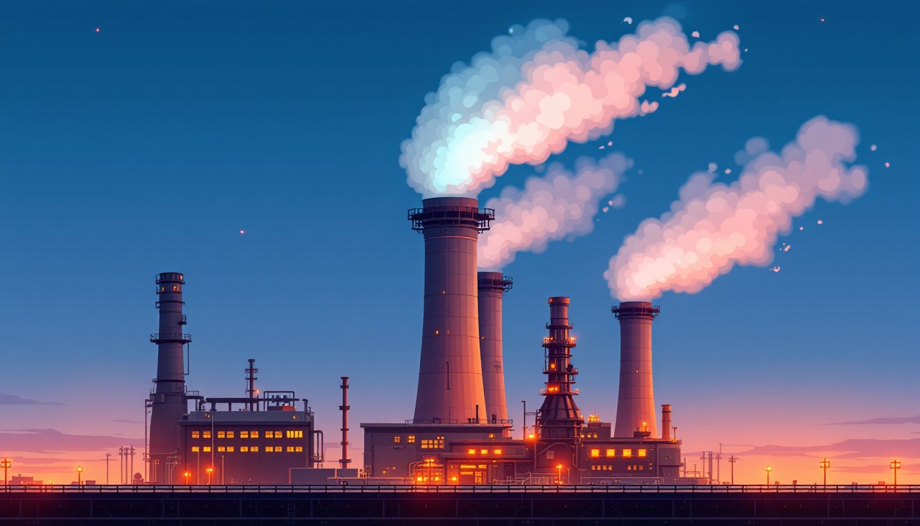Free Retrofuture Factory Scene Image - Factory, Industrial, Pixel ...