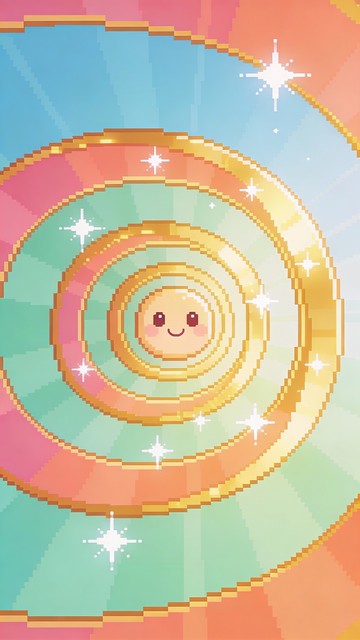 Free Golden Spiral Joy Image - Spiral, Golden, Kawaii | Download at ...