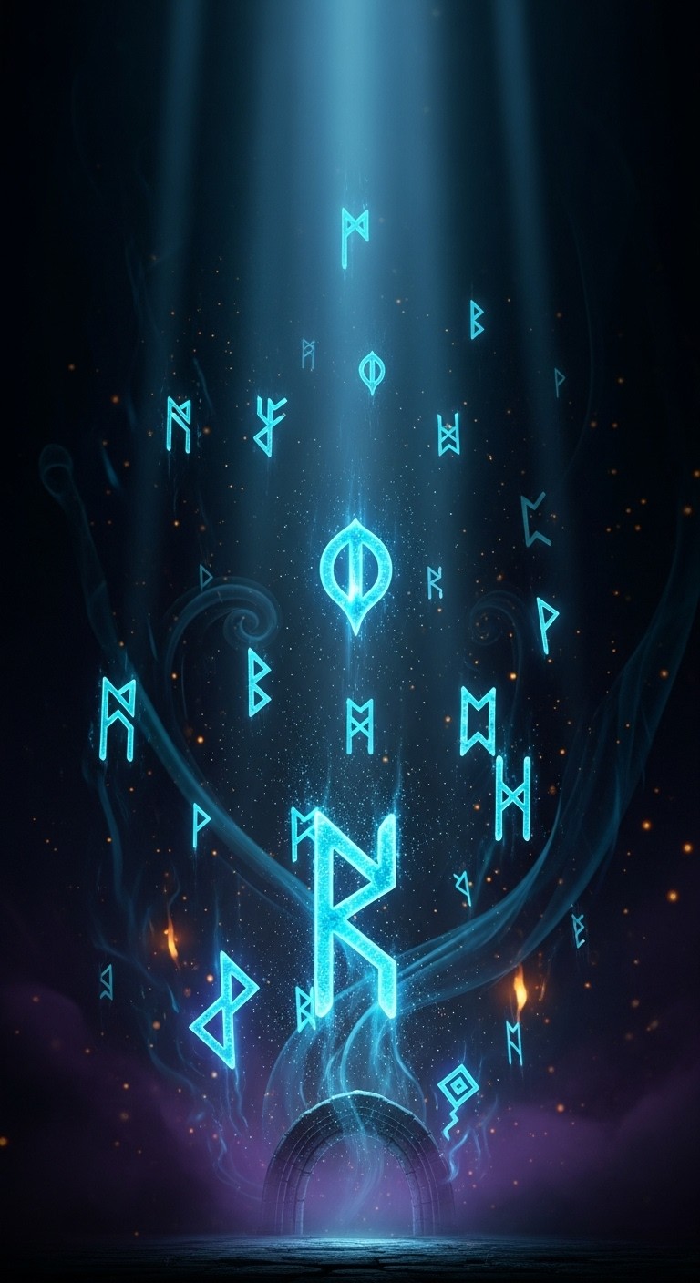 Arcane Rune Stones Free Glowing Arcane Symbols Image - Runes, Magical, Cyan | Download at ...