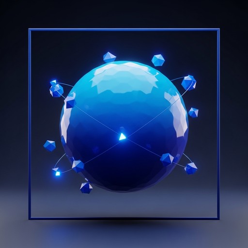 Free Crystalline Blue Orbit Image | Download at StockCake