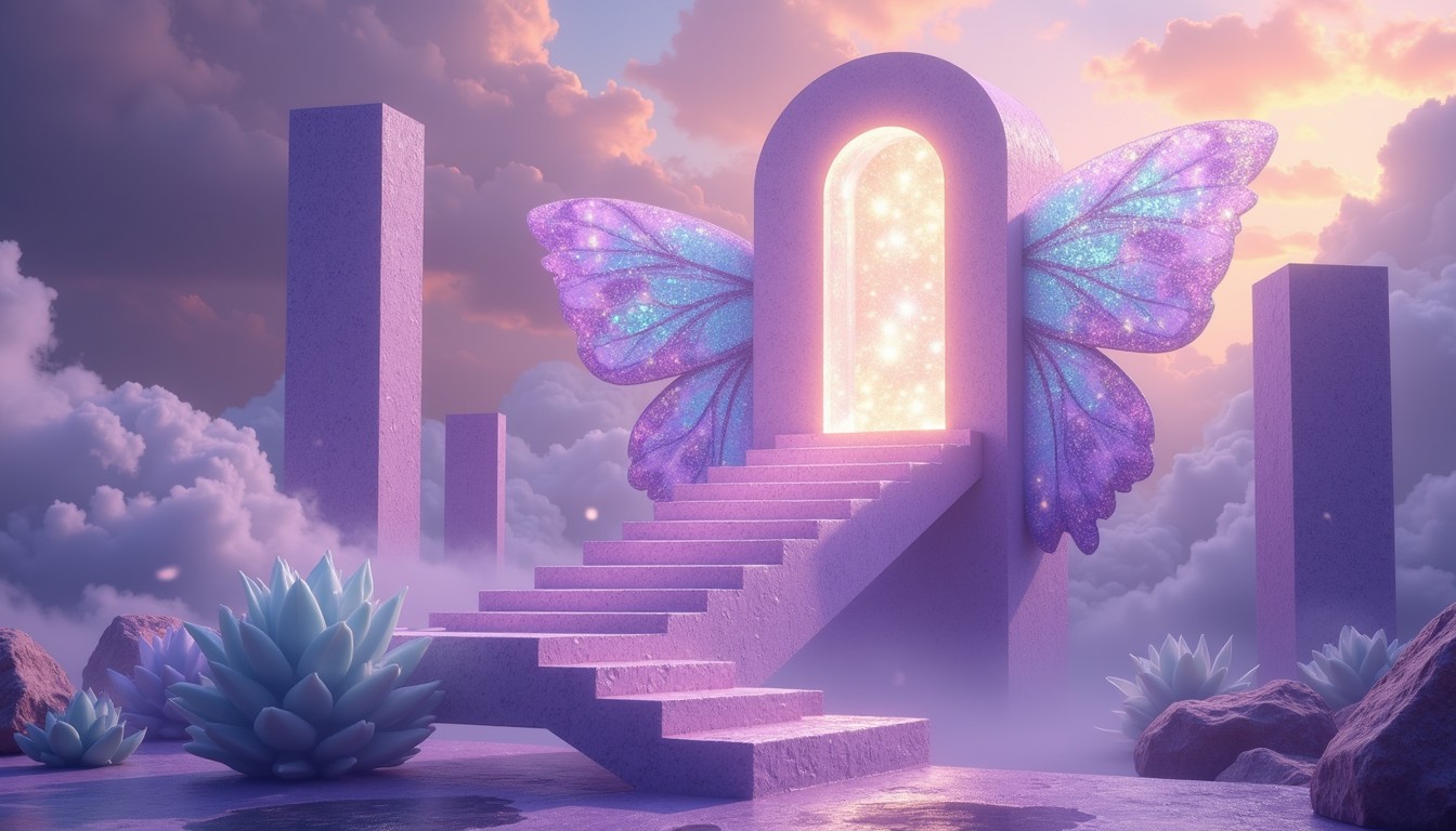 Free Crystalline Dream Gateway Image - Portal, Staircase, Butterfly ...