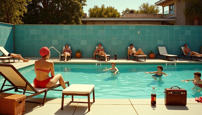 Free Retro pool afternoon Image - Vintage, Swimming, Pool | Download at ...