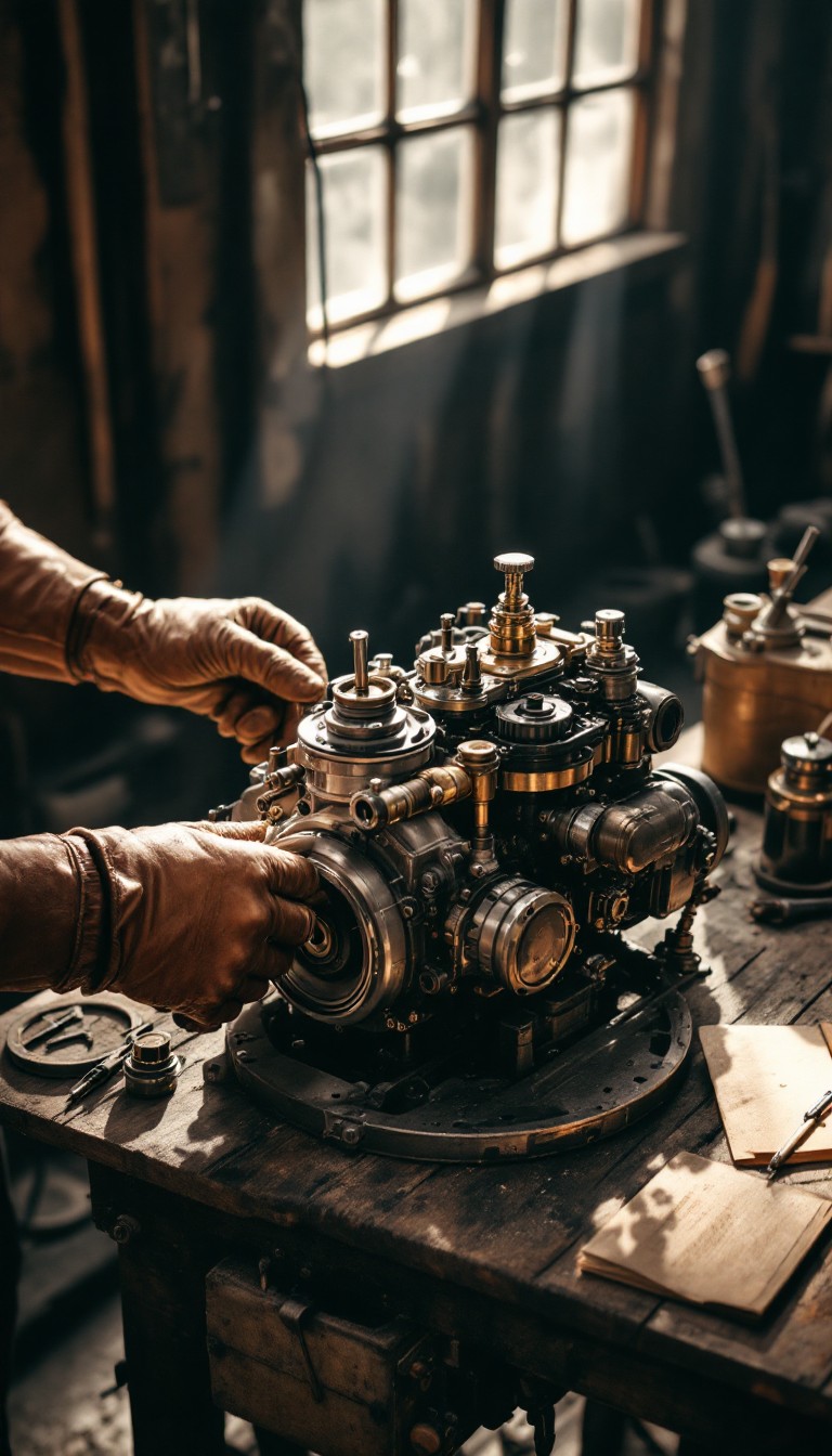 Free Vintage Engine Assembly Image - Mechanical, Vintage, Workshop ...