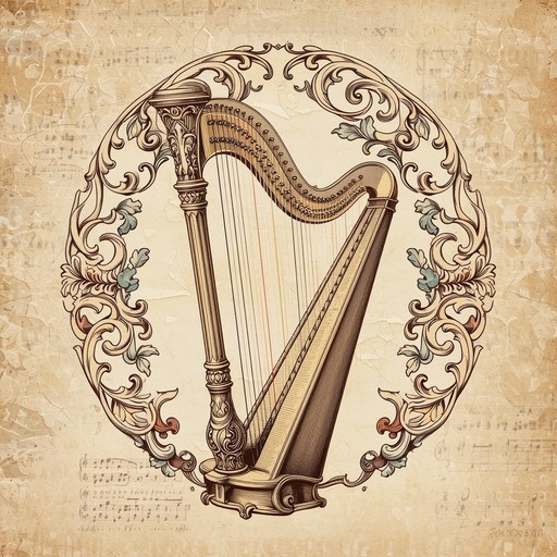 Free Vintage Harp Illustration Image - Harp, Vintage, Illustration ...