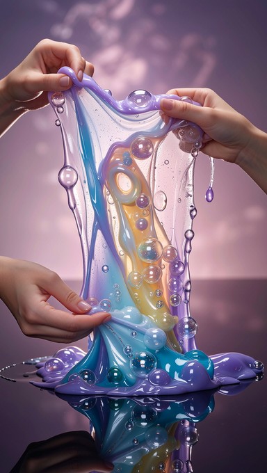 Something Slime Free Stretching Rainbow Slime Photo - Slime, Stretching, Gradient ...