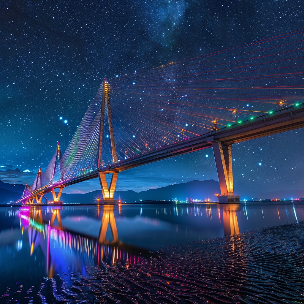 Free Starry Bridge Night Image - Stars, Bridge, Night | Download at ...