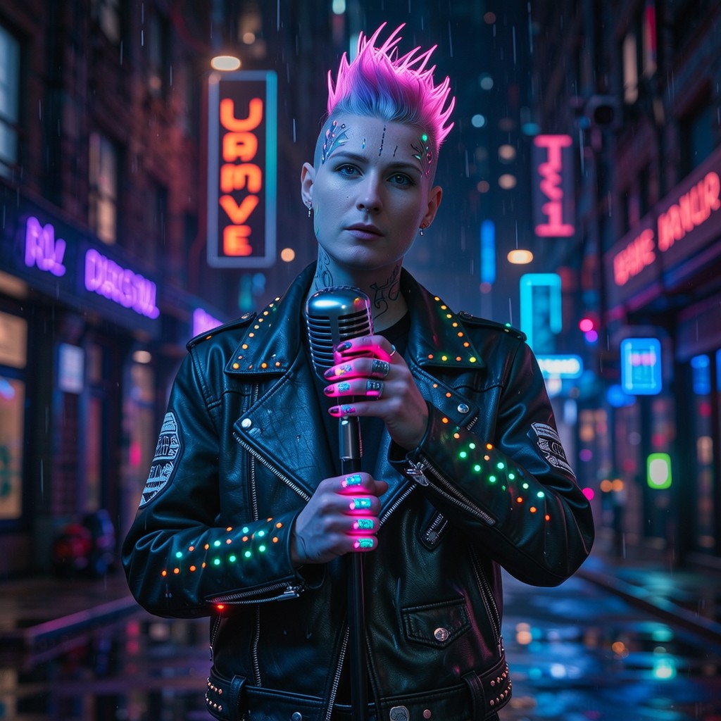 Free Neon Punk Rebellion Image - Cyberpunk, Punk, Singer | Download at ...