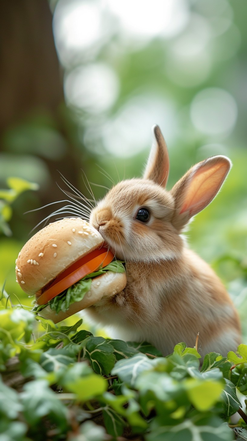 Free Bunny Bites Burger Image - Bunny, Burger, Cute | Download at StockCake