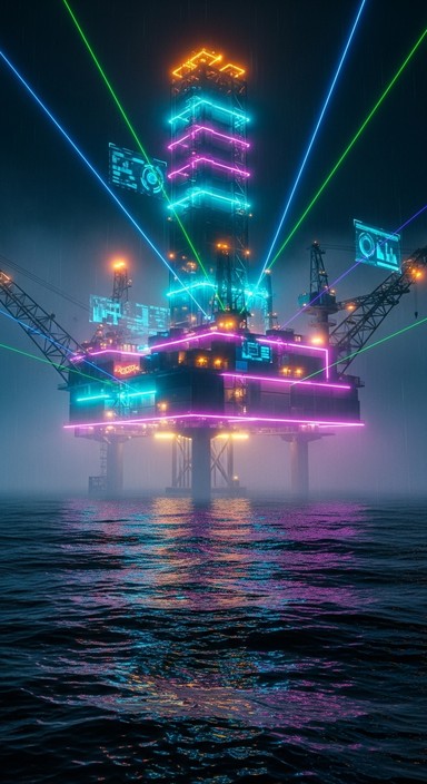 Free Cyberpunk Ocean Platform Image - Cyberpunk, Surreal, Industrial ...