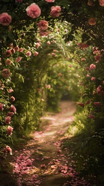 Free Rose Archway Path Image - Roses, Garden, Archway | Download at ...