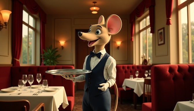 Free Elegant Mouse Server Image - Mouse, Waiter, Anthropomorphic ...