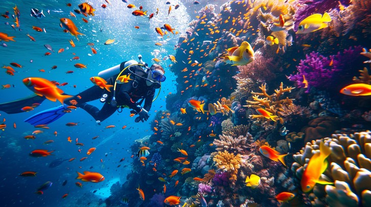 Free Diver among fish Image - Diver, Underwater, Fish | Download at ...