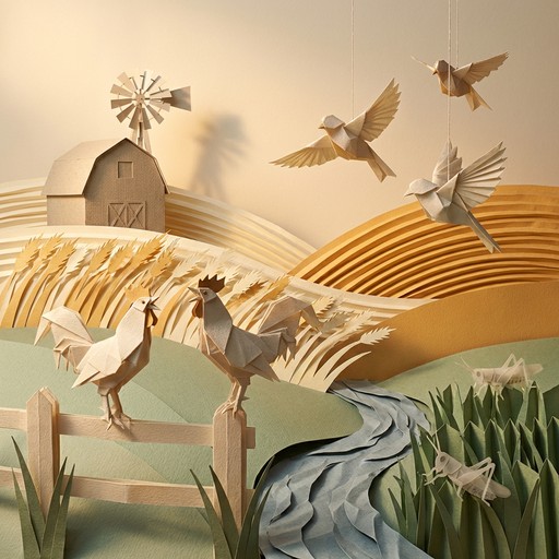 Papercraft Rural Area Making Diy Free Rural Farm Diorama Image - Diorama, Papercraft, Farming | Download ...