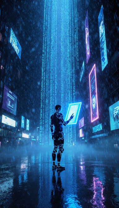 Free Neon Rain Warrior Photo - Cyberpunk, Neon, Futuristic | Download ...