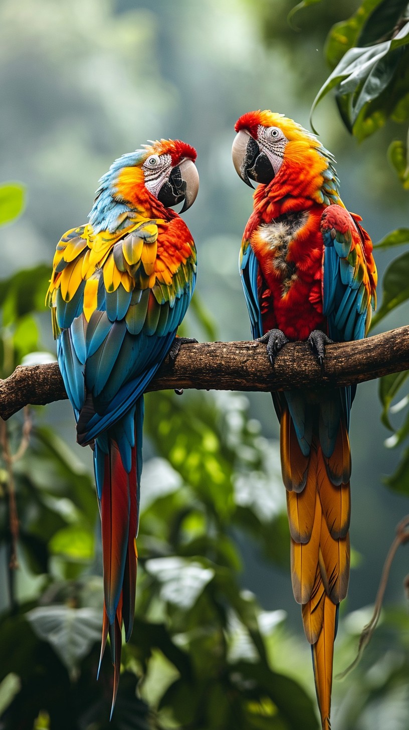 Free Colorful Parrots Perched Image - Parrots, Macaws, Colorful ...