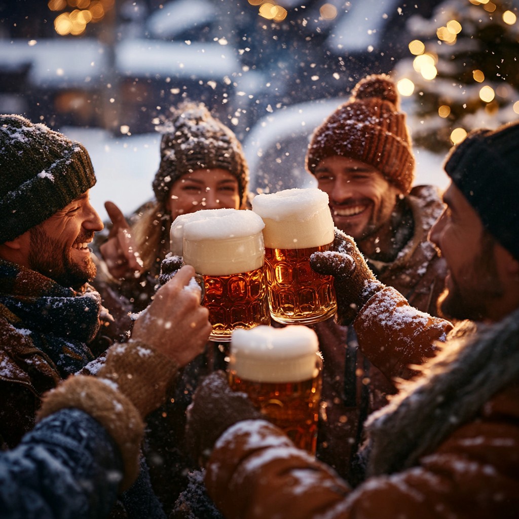Winter Mess Free Winter Beer Toast Image - Winter, Friends, Beer | Download at ...
