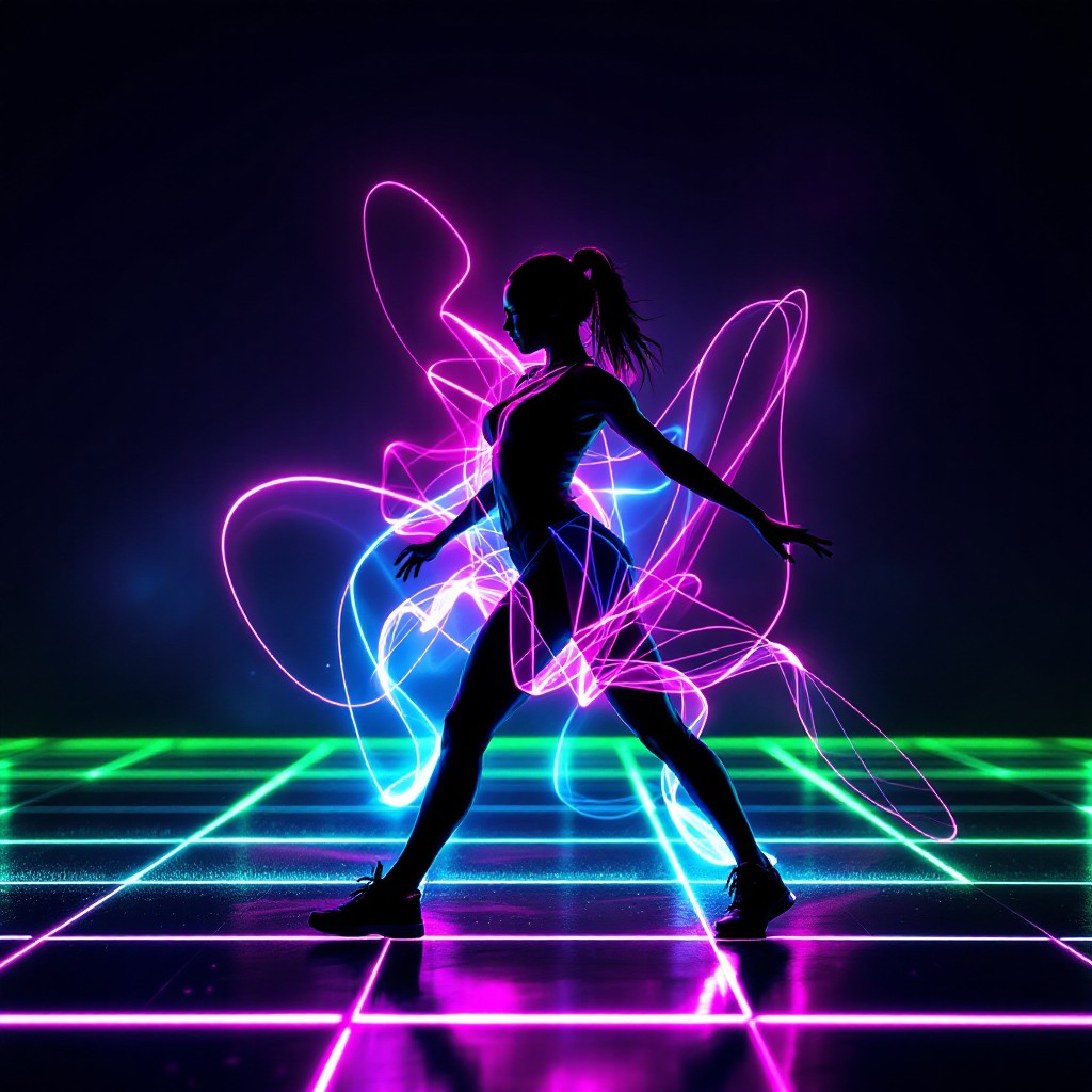 Free Neon Dance Silhouette Image - Dance, Neon, Cyberpunk | Download at ...