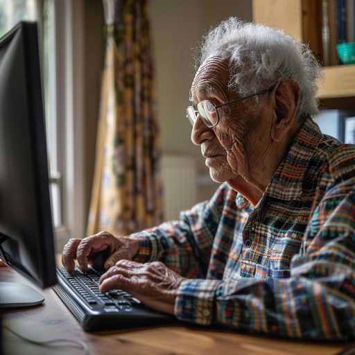 Oldd Person Using Computer Free Elderly Man Computing Image - Elderly, Technology, Monitoring ...