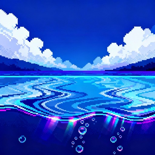 Free Refracted Pixel Ocean Image - Pixelart, Ocean, Blue | Download at ...