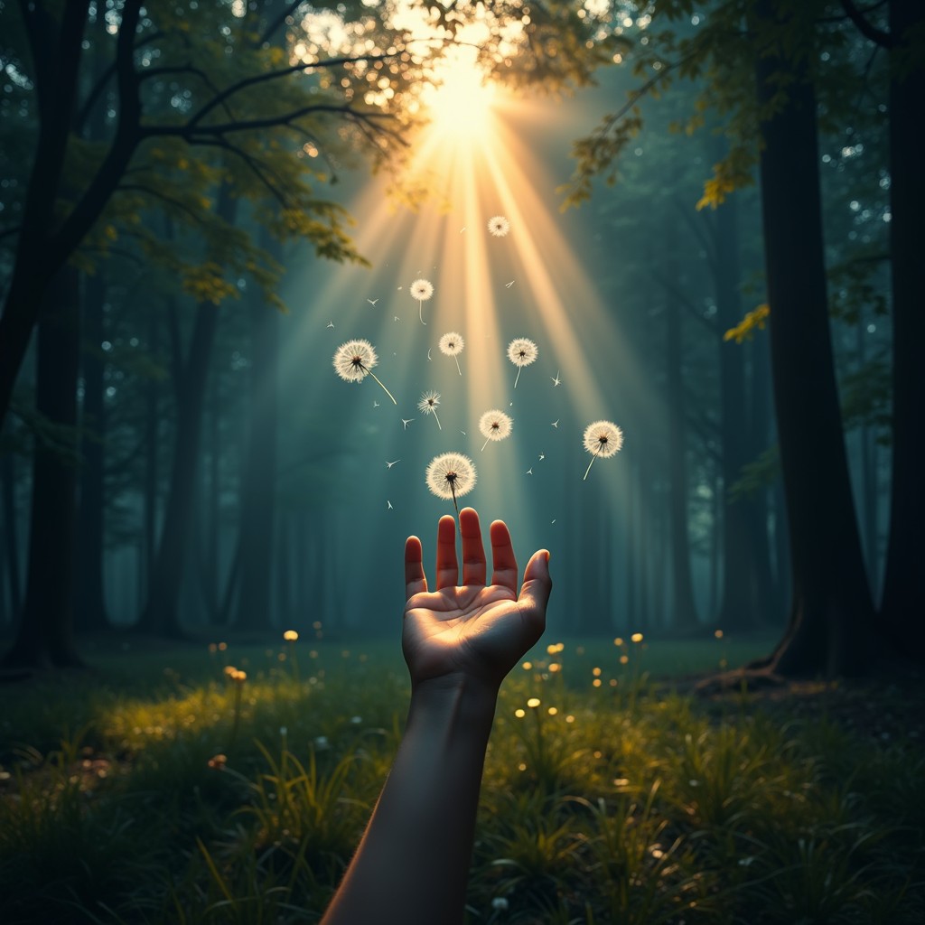 Neture Magic Free Nature's Magic Touch Image - Forest, Sunbeams, Dandelion ...