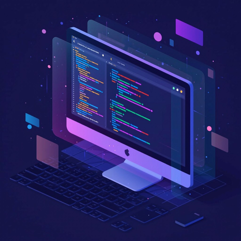 Free Futuristic Code Design Image - Isometric, Coding, Programming ...