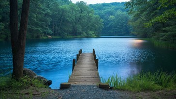 Free Serene Lake View Image - Lake, Pier, Tranquil | Download at StockCake