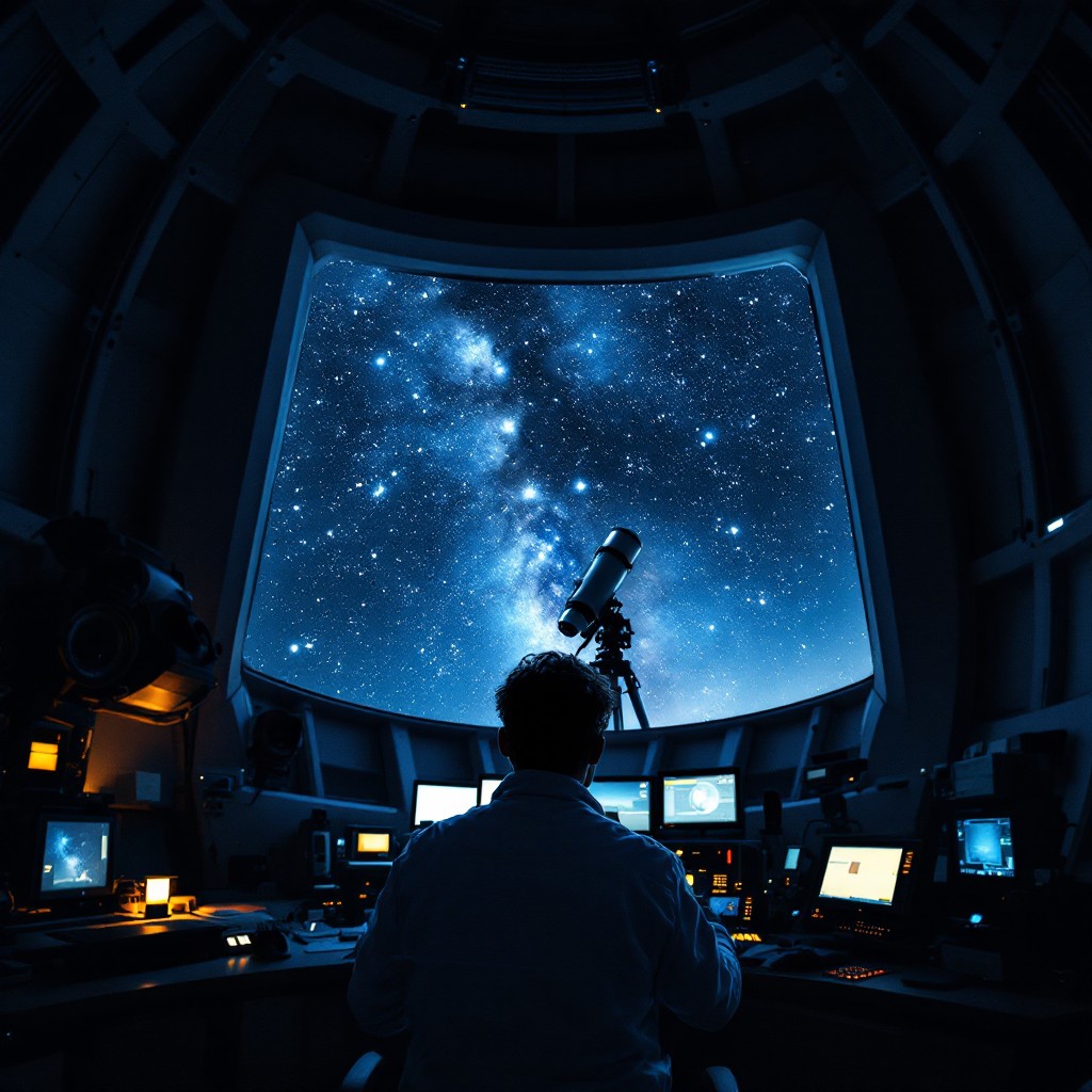 Observing Stars Lab Free Stargazer At Work Image - Astronomy, Observatory, Telescope ...