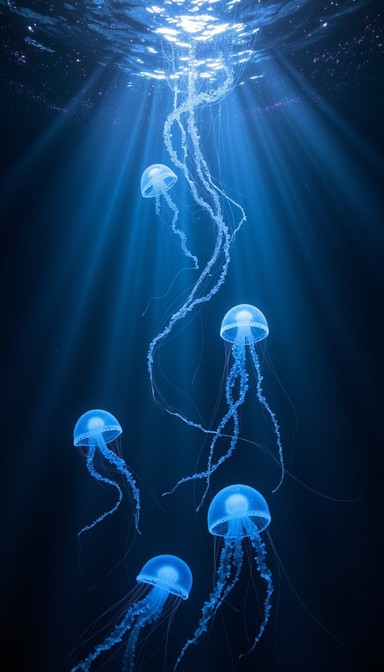 Free Glowing Jellyfish Dance Image - Jellyfish, Bioluminescent ...