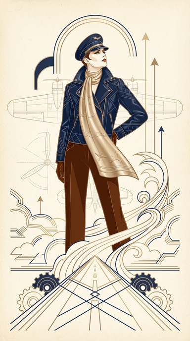 Free Golden Aviation Era Image - Aviator, Pilot, Woman | Download at ...