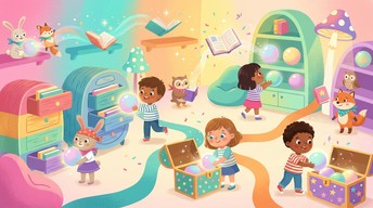 Free Magical Library Adventures Image - Illustration, Children, Library ...