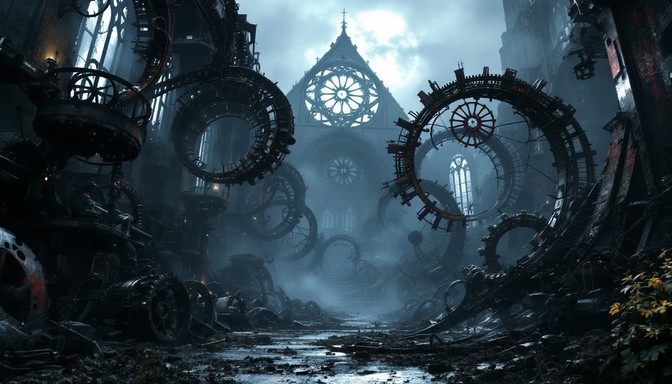 Free Gothic Machine Cathedral Image - Gothic, Industrial, Steampunk ...