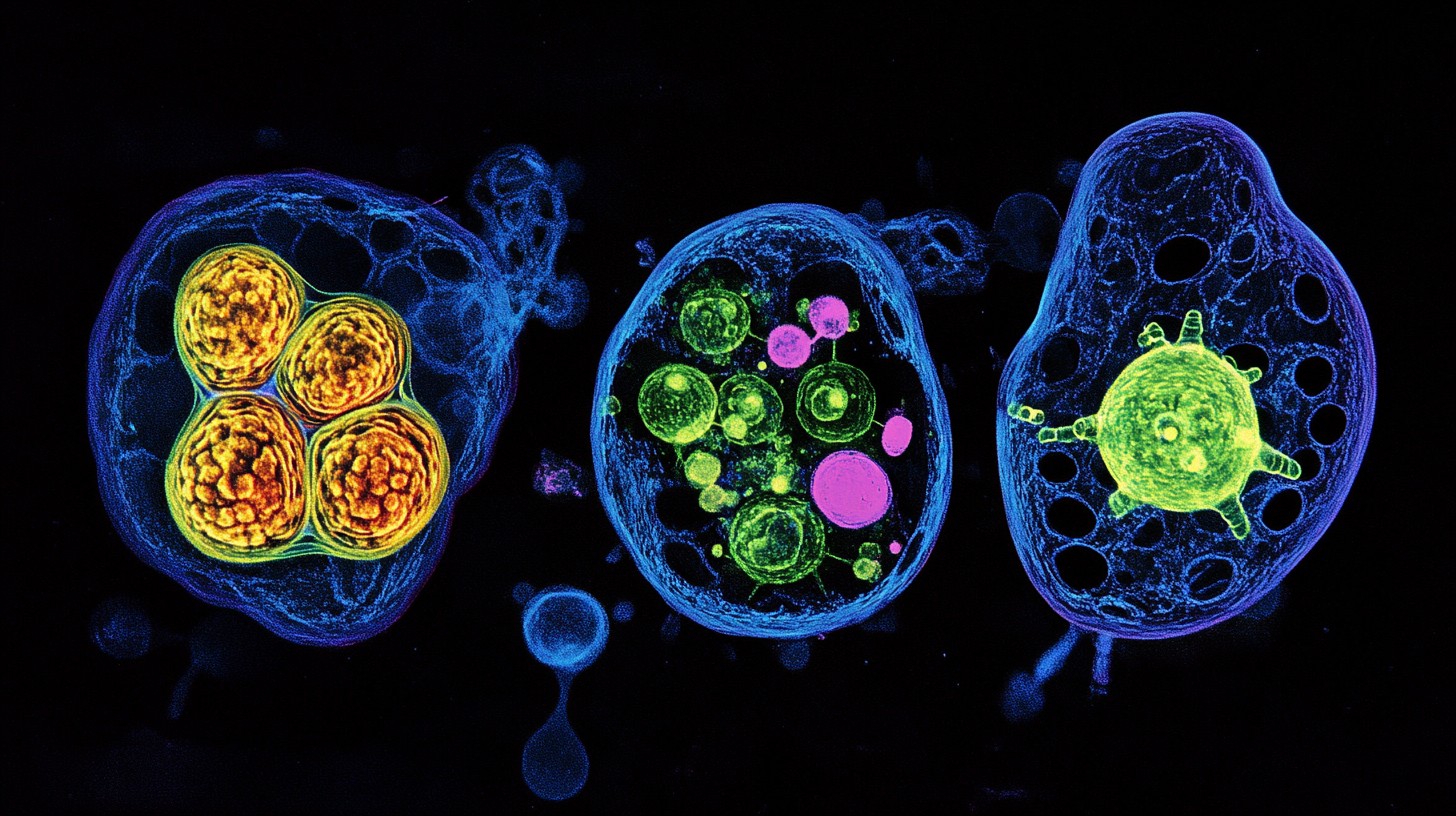Free Colorful cell microscopy Image - Microscopy, Cells, Colorful ...