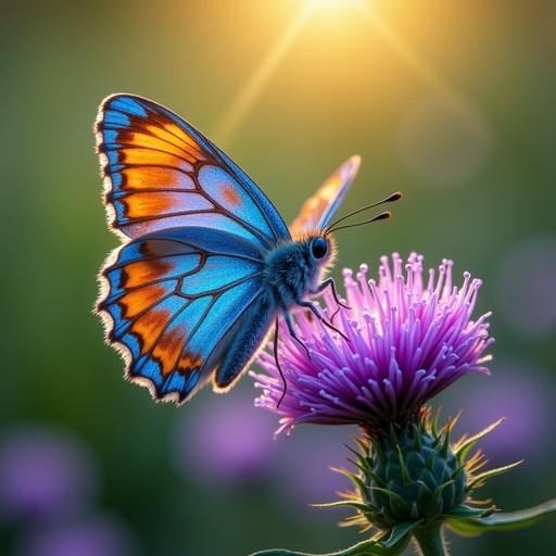 Free Azure Orange Harmony Image - Butterfly, Blue, Thistle | Download ...