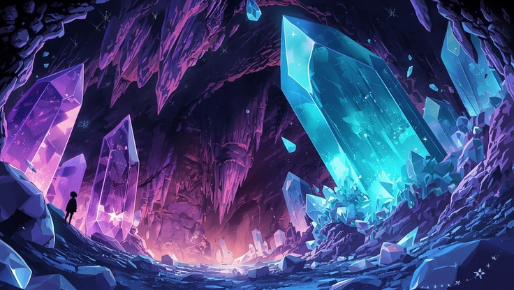 Free Luminous Crystal Cavern Image - Crystals, Cavern, Anime | Download ...