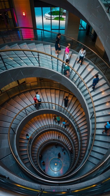 Free Rainbow Staircase Vortex Image - Spiral, Staircase, Architecture ...
