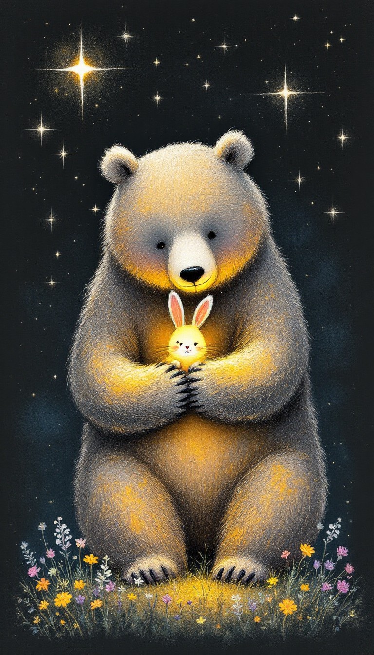Free Gentle Guardian's Embrace Image - Bear, Rabbit, Bunny | Download ...