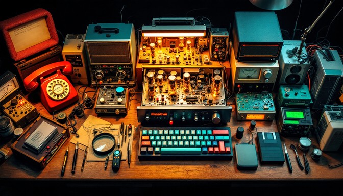 Real Retro Tech Free Retro Tech Evolution Image - Electronics, Vintage, Retro ...